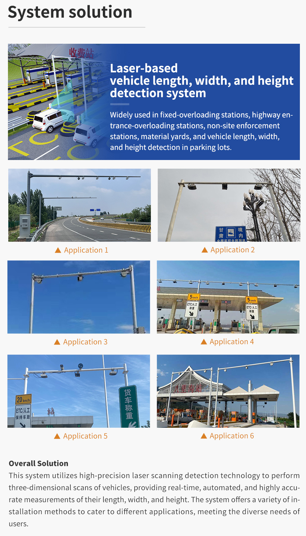ILS-04-(001-009) Laser-based vehicle length, width, and height detection system